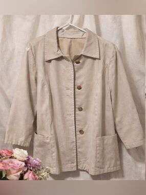 Beige trench coat